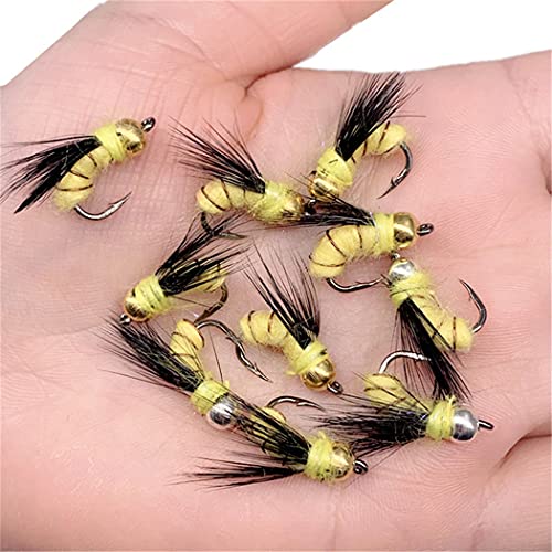 24Pcs Fly Fishing Flies Trout Lures Fishing Tackle Fly Fishing Flies with Boxed Trout Bass Artificial Fish Bait (24Pcs-Humpy Fly)
