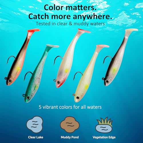 Paddle Tail Swimbait Fishing Lures for Bass Fishing
