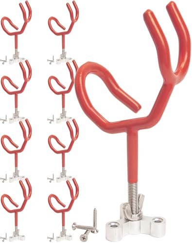 8 Pack Sure Grip Fishing Rod Holder for Boat (Red-8 Pack)