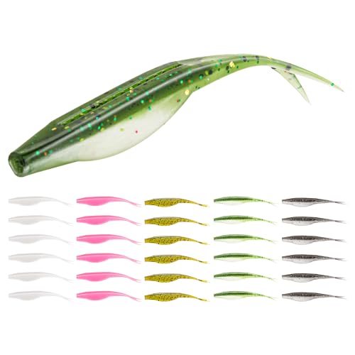 Fork Tail Soft Lures (5 Inch-30pcs / mix color)