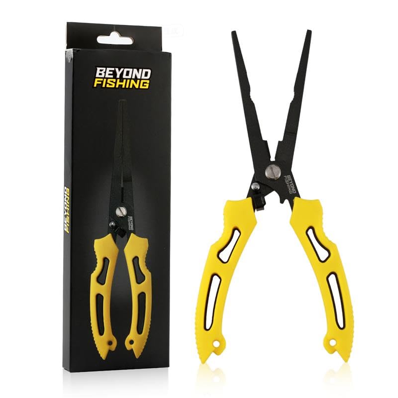 Beyond Fishing Long Nose Pliers 8.5 in (8.5" Long Nose - Yellow)