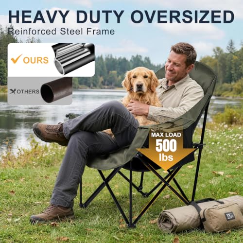 Oversized Camping Chair for Adults (Green)
