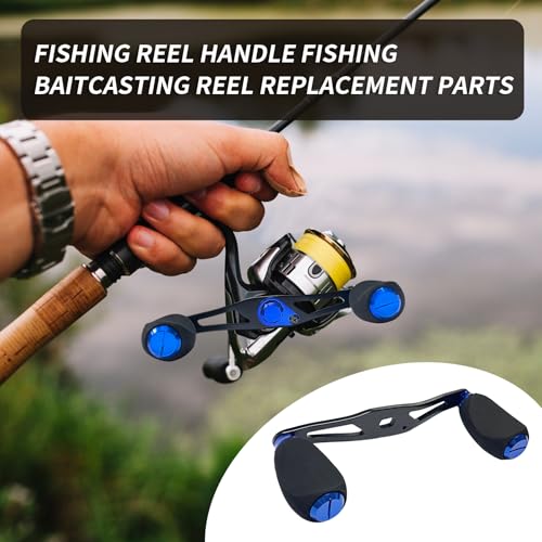 Fishing Baitcasting Reel Handle Replacement Parts (Black Blue)