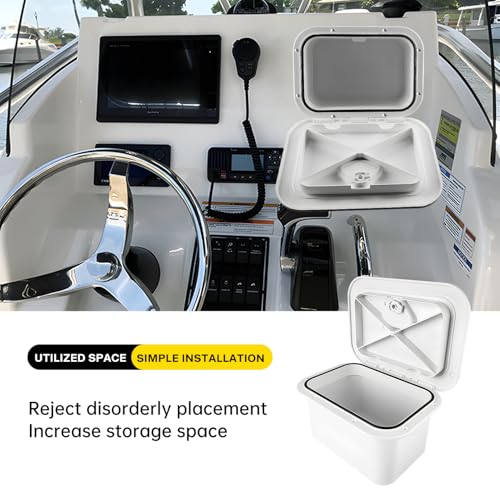 Marine Deck Storage Box with Lock (white / 270-375BOX)