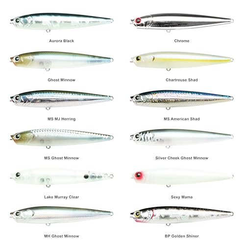 Gunfish 95NF Top Water Bass Fishing Lures (338 Live Ghost Minnow)