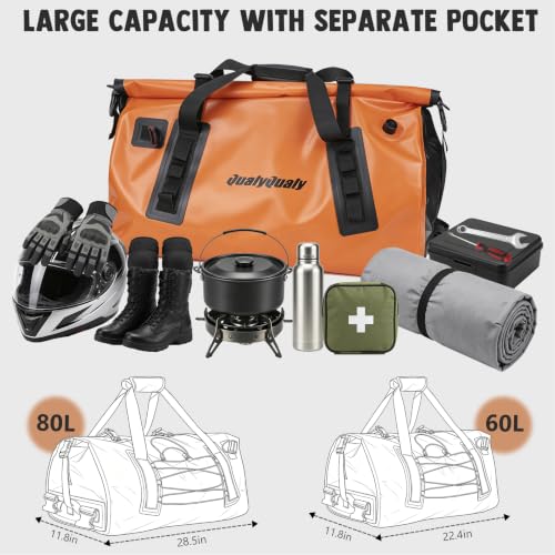 Waterproof Duffel Bag 80L Roll (Orange / 80L)