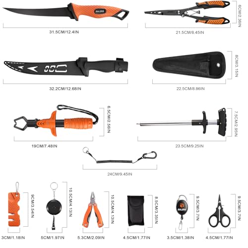 Fillet Knife Set for Beginner (9pc fishing tool kit)