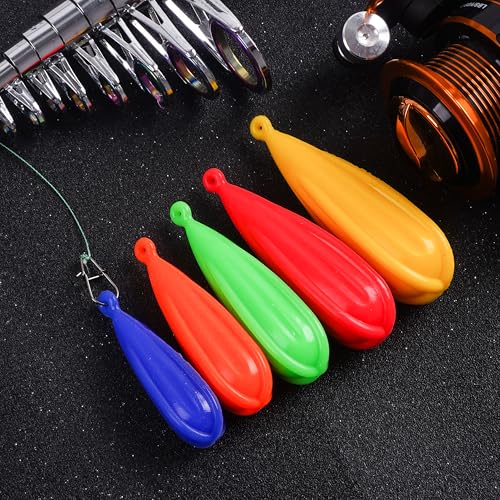 Fishing Practice Plugs Bait Casting Practice Plugs 5 Size Mixed Colors Silicone Weights Fishing Practice Plug for Kids Beginners Improving Throwing Casting Skills