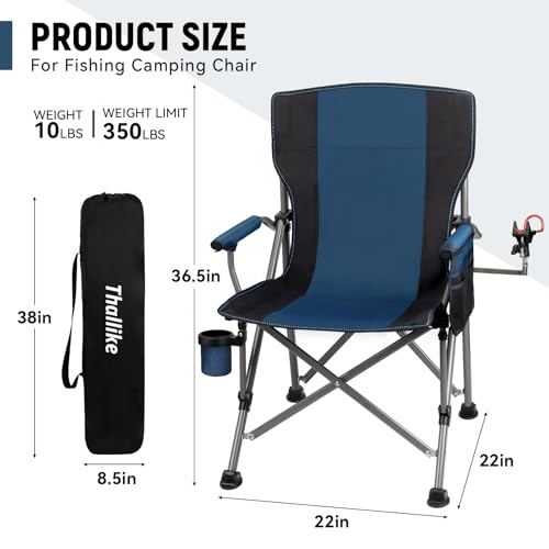 Fishing Chair with Upgraded 360° Adjustable Rod Holder