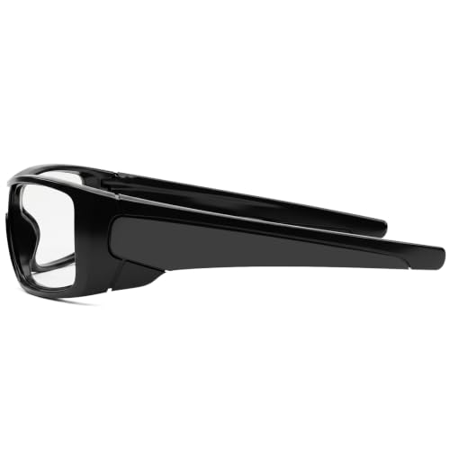 Z87 Wrap Around Safety Sunglasses for Big Heads Men TR90 Ultralight UV400 Protection 8711