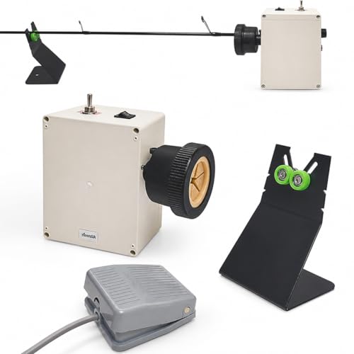Fishing Rod Wrapping Machine for Rod Building & Epoxy Drying (Upgraded Version With Foot Pedal)