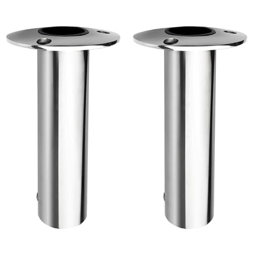 90 Degree Fishing Rod Holder 2 Pack (Stainless Steel - 90 Degree)