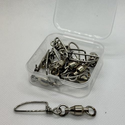 Ball Bearing Swivels with Coastlock Snap Fishing Swivel Made in Japan (#6 (330lb) 10pcs)