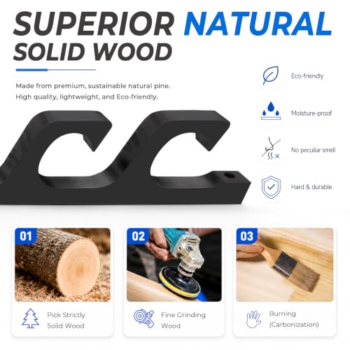 H5W Solid Wood Fishing Rod Holder