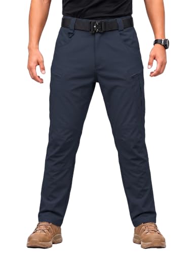 Men's Tactical Pants Ripstop Cargo Hiking Work Pants Dark Blue M (Medium / Dark Blue)