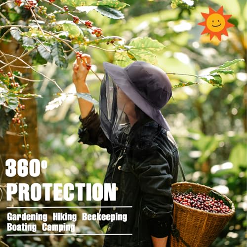 Mosquito Head Net Hat (Grey)