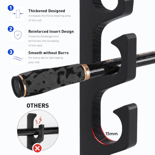 H5W Solid Wood Fishing Rod Holder
