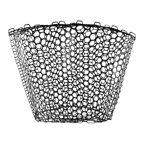Fishing Landing Net Replacement Rubber Fishing Net Without Handle Foldable Mesh Netting for Freshwater Saltwater Black Diameter 11.8" Black (Black / A-38.58'' Girth(11.81'' Dia, 8.7*3.9" Depth))