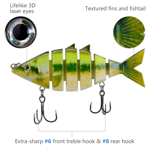 Bone Multi Jointed Swimbait 3 (3-Pack, Collection D / 3.7in/0.66oz)