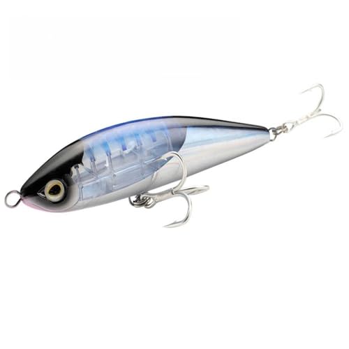 Floating Minnow Sinking Pencil Topwater Lure with Internal Flash Spinner