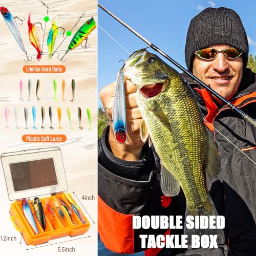 Fishing Gift Set for Men Dad Fishermen (Orange / Style 2)