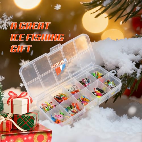 Ice Fishing Jigs Kit (C -100pcs Ice fishing jigs (17 Style))