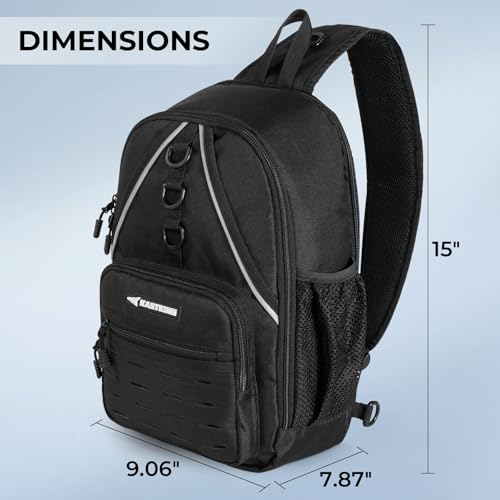 Karryall Fishing Sling Bag With Rod Holder