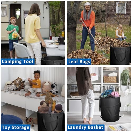 24 Gallons Collapsible Trash Can with Gloves