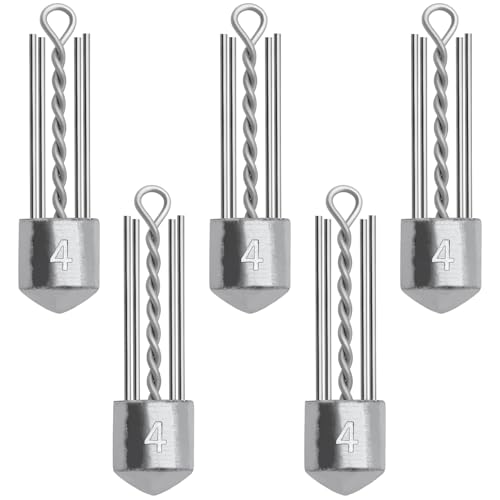 5 Pcs Spider Sinkers Long Tail Equipment Sputnik Sinker Fishing Weights (4oz - 5pcs)