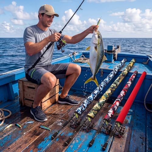 12 Pack Neoprene Fishing Rod Sleeves (65",58" / Solid Color)