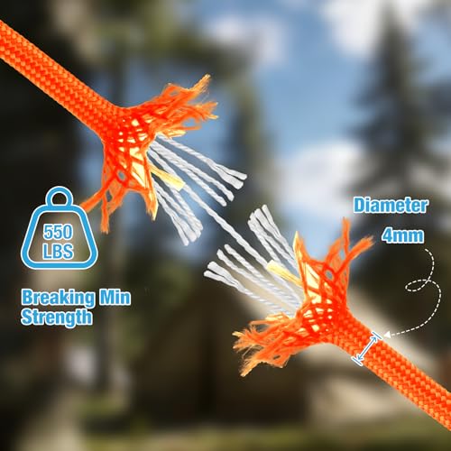 Paracord 550 Rope (Orange / 500FT)