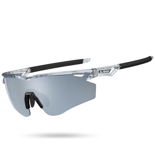 Polarized Running Sunglasses for Men Women Ultra (Elegant Transparent Grey Mercury)