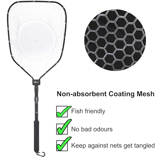 Fly Fishing Net (B:Square-Extend Length 32.5")