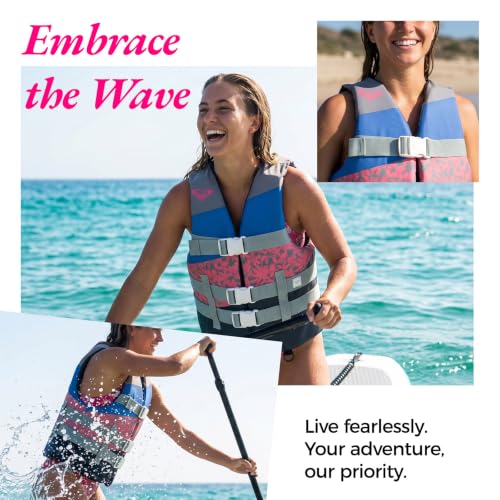 Women's Life Jacket (Blue Pink / Small-Medium)