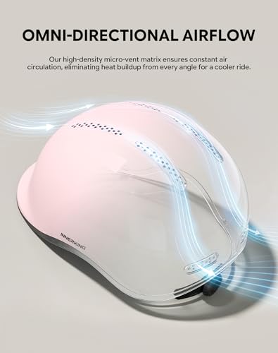 Adjustable Adult Bike Helmet and Sunglasses Set for Women and Men (Matte Blush Pink / Large)