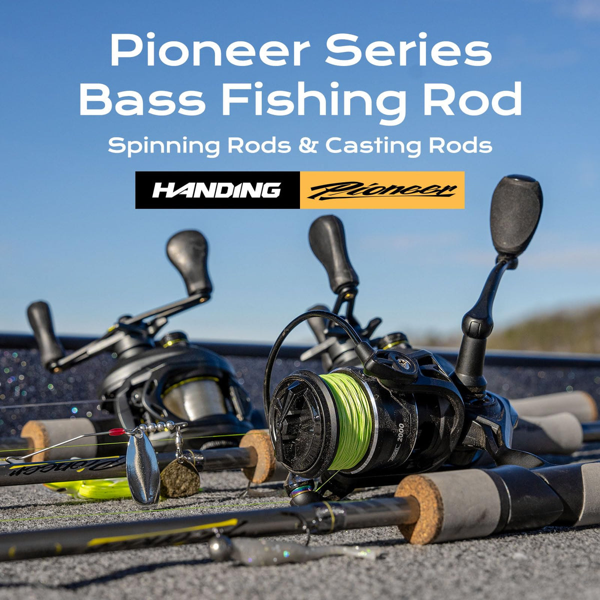 Pioneer Spinning Fishing Rod 6' Medium Fishing Rod (6' - M - Moderate Fast - 2pcs)