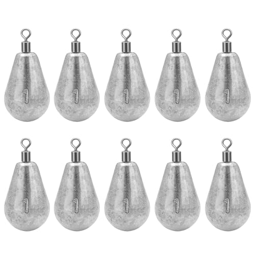 Long Casting Swivel Bell Sinkers Fishing Weights Drop Shot Weights (1/8oz-10pcs)
