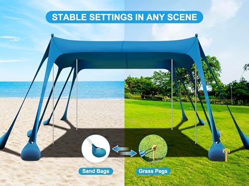 Beach Tent Sun Shelter 13x10FT (blue)