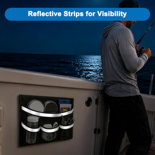 3PCS Boat Storage Mesh Bag (black-3pcs)