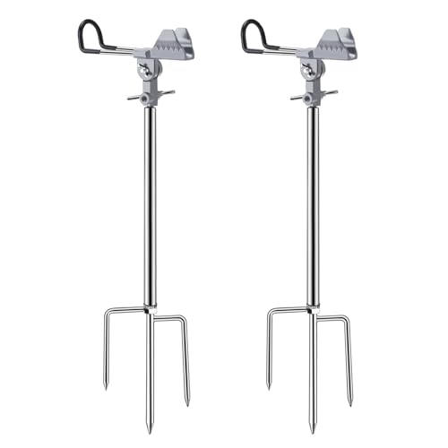 Fishing Rod Holders for Bank Fishing (Silver)