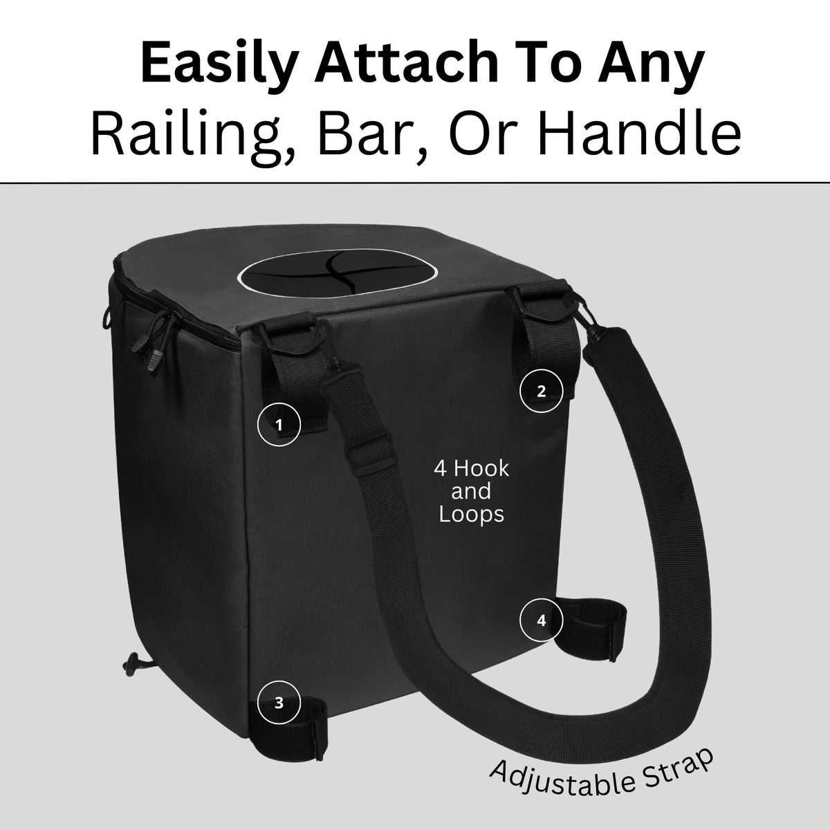 Collapsible Trash Can for Boating and Camping (Black)