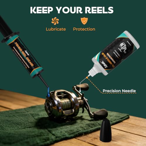 Fishing Reel Care Kit with Needle Oil & Grease