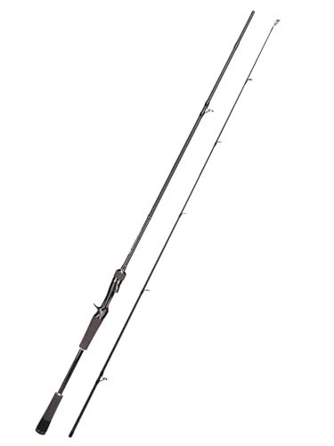 7Ft Spinning Fishing Rod (7'0"-Medium-Fast-Black)