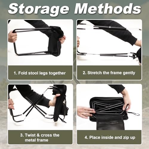 Foldable Backpack Stool for Adults