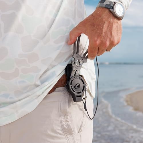7 Inch Titanium Dual Cutter Fishing Pliers with Sheath and Lanyard (Dual Cutter)