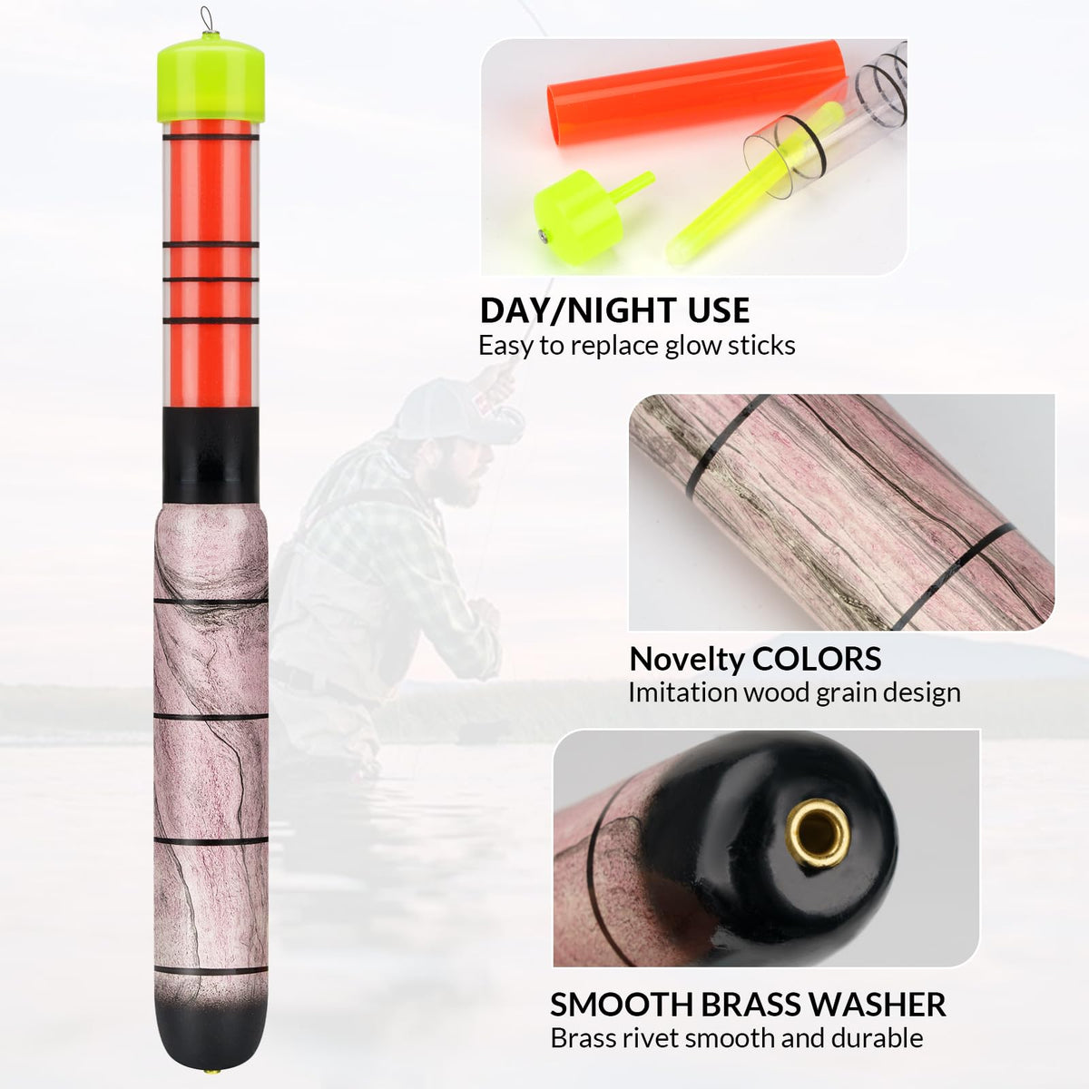 Lighted Fishing Floats (A-Lighted Bobber w/ Glow Stick / 10-Inch)