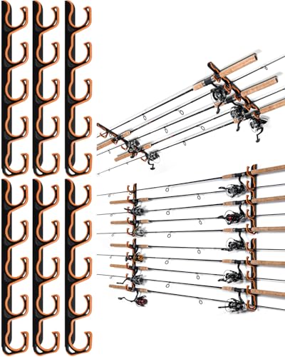 Fishing Rod Rack (Orange / 3 pack holds up 15 rods)