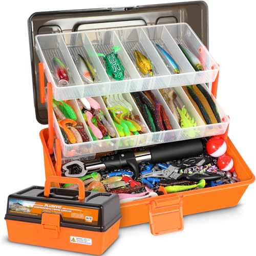 Large 3 Layers Fishing Tackle Box Lures Kit with Tackle Included