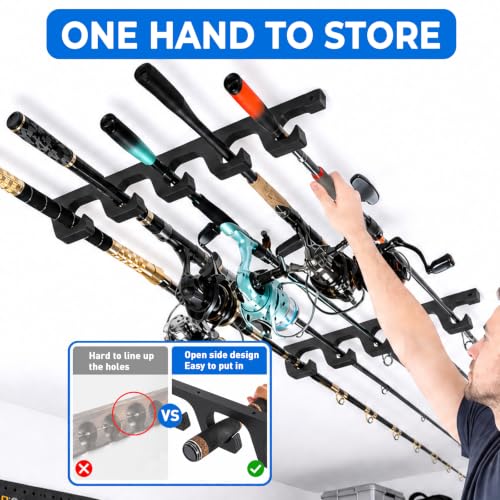 H5W Solid Wood Fishing Rod Holder