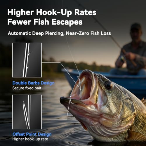 Baitholder Fishing Hooks 100Pcs Offset